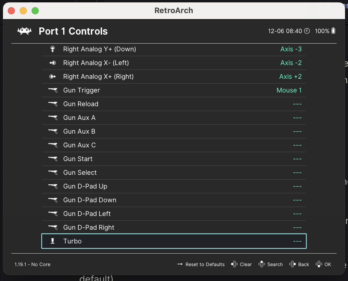 Turbo button in RetroArch settings